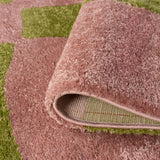 The Rugs Joli Checkered Green Pink Rug