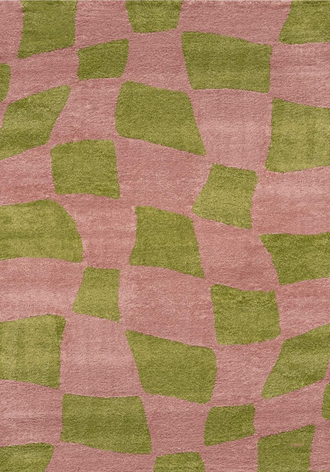 The Rugs Joli Checkered Green Pink Rug