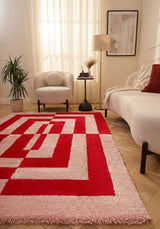 The Rugs Joli Geometric Red & Pink Rug