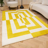 The Rugs Joli Geometric Yellow White Rug