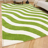 The Rugs Joli Wave Green & White Rug