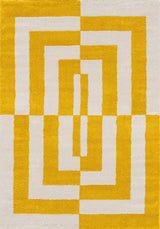 The Rugs Joli Geometric Yellow White Rug