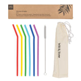 Wild & Stone Reusable Silicone Drinking Straws - 6 Pack