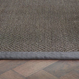 The Rugs Bordered Dark Grey Non-Slip Sisal Rug