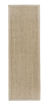 Bordered Light Beige Non-Slip Sisal Rug