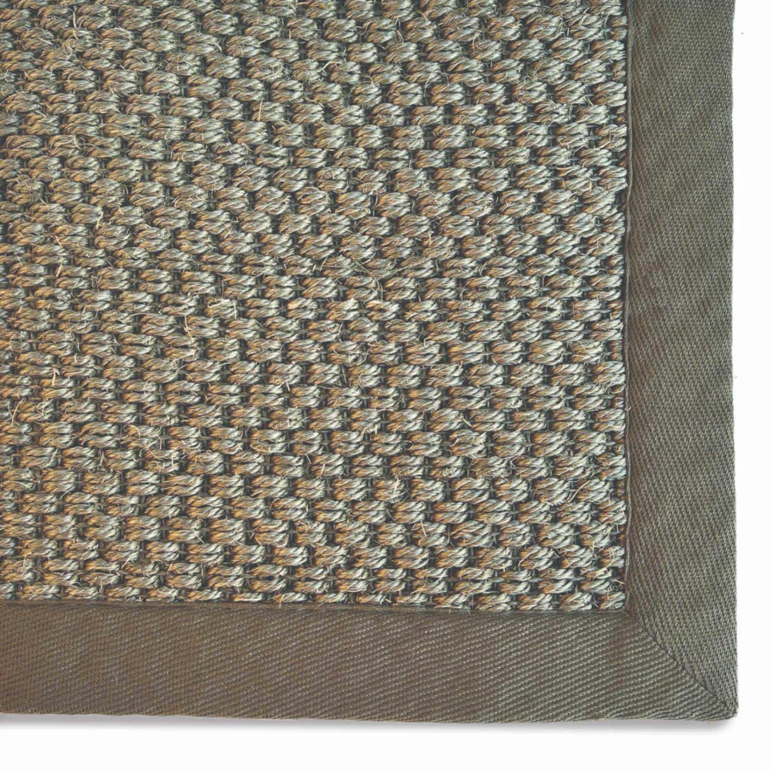 Bordered Sage Green Non-Slip Sisal Rug by The Rugs