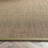 Bordered Sage Green Non-Slip Sisal Rug by The Rugs