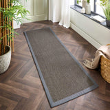 The Rugs Bordered Dark Grey Non-Slip Sisal Rug