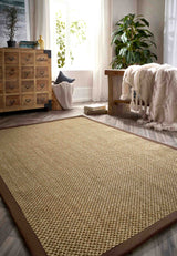 Bordered Natural Non‑Slip Sisal Rug by The Rugs