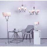 Pagazzi Justina Chrome Wall Light with Silver String Shade