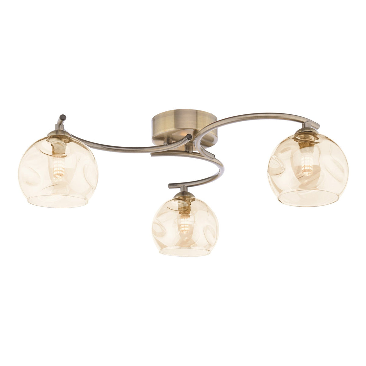 Pagazzi Lena 2-Light Black Table Lamp with Glass Shades