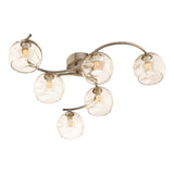 Pagazzi Kaitlin 6-Light Antique Brass Semi-Flush Ceiling Light