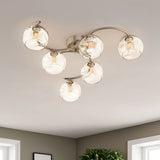 Pagazzi Kaitlin 6-Light Antique Brass Semi-Flush Ceiling Light