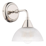 Pagazzi Kavan Clear Glass and Polished Nickel Wall Light - 20cm