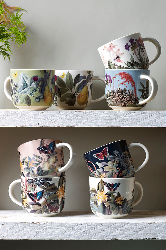 Kew Gardens Fruit and Floral White Mug