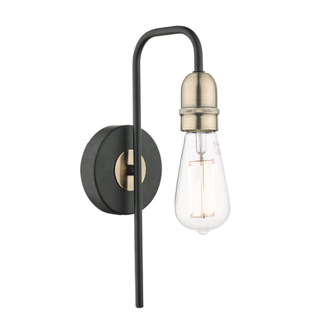 Pagazzi Oliver Black Antique Brass Wall Light