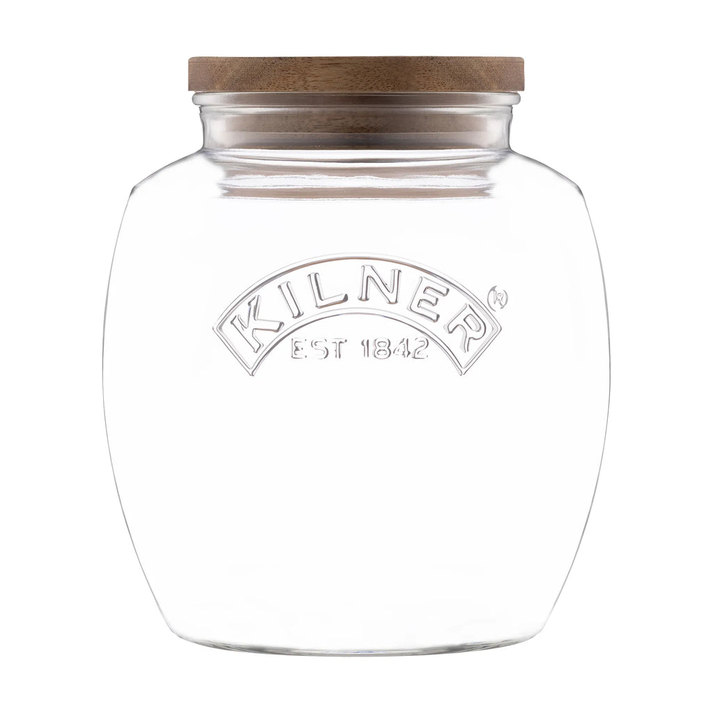 Kilner Universal Storage Jars With Acacia Wooden Lid, 2 Litre