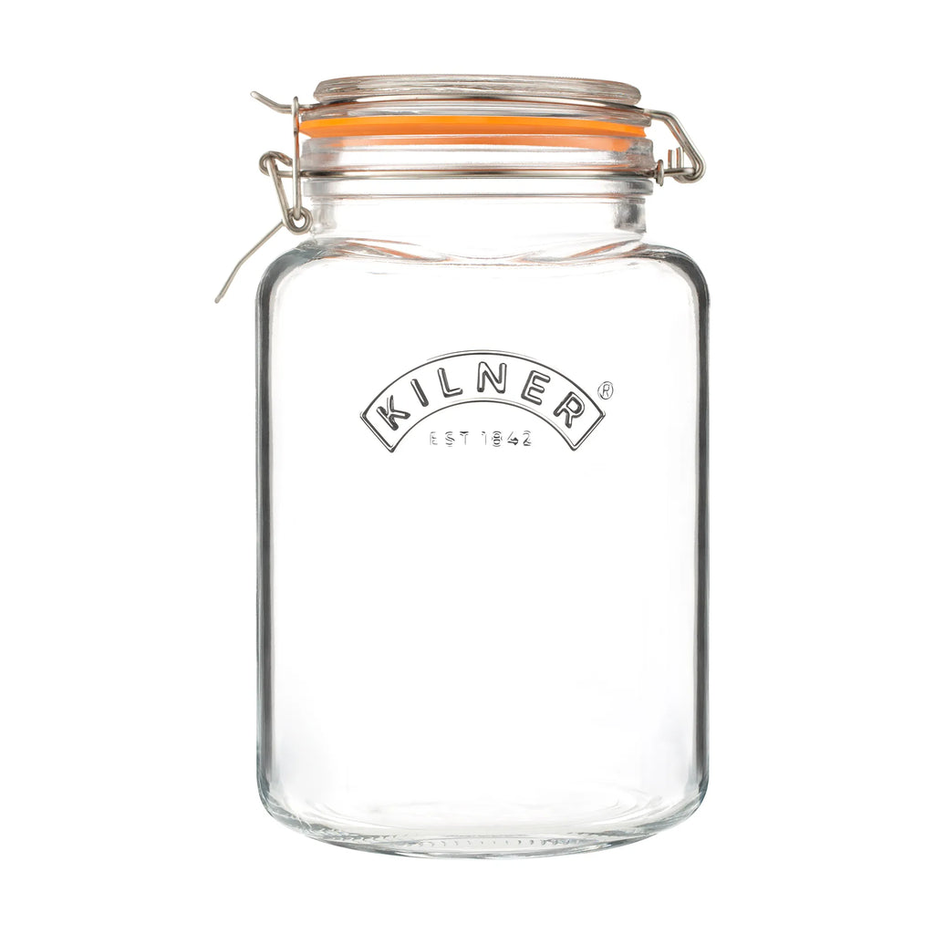 Kilner Clip Top Square Jar, 3 Litre