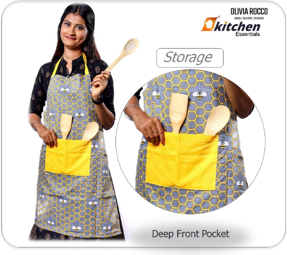5 Pack Kitchen Sets Apron + Oven Gloves + Towel Set + Pot Holder by OLIVIA ROCCO