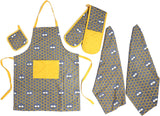 5 Pack Kitchen Sets Apron + Oven Gloves + Towel Set + Pot Holder by OLIVIA ROCCO