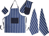 5 Pack Kitchen Sets Apron + Oven Gloves + Towel Set + Pot Holder by OLIVIA ROCCO