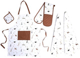 5 Pack Kitchen Sets Apron + Oven Gloves + Towel Set + Pot Holder by OLIVIA ROCCO