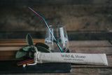 Wild & Stone Reusable Stainless Steel Drinking Straws Rainbow - 8 Pack