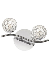 Pagazzi Kumar 2-Light Chrome Crystal Wall Light