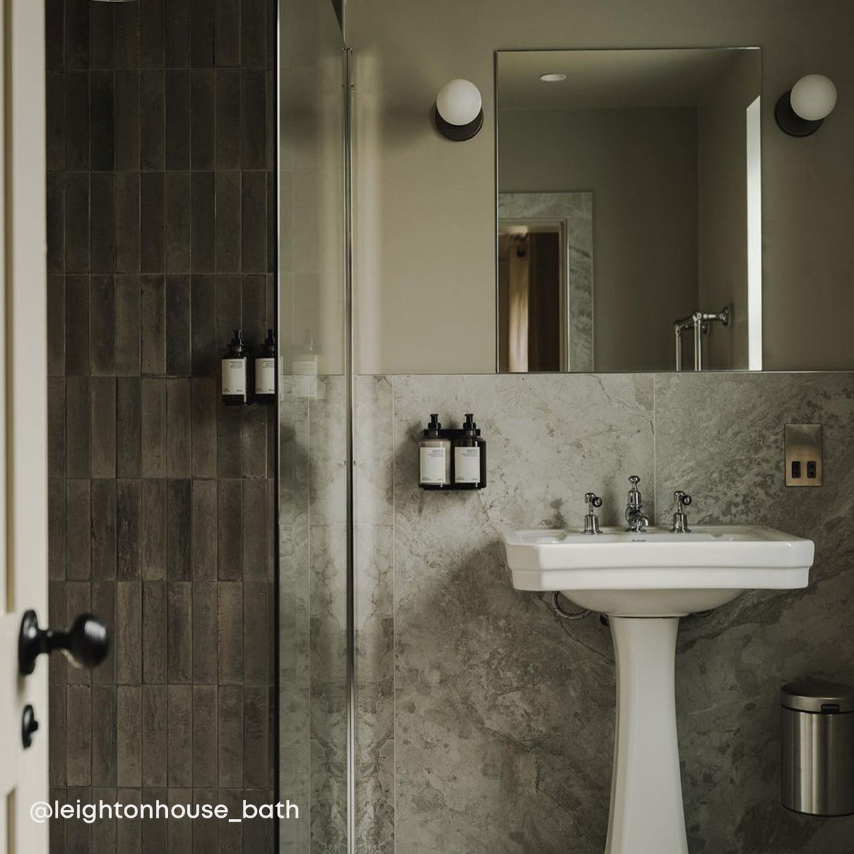 Tala Lochan Wall Light in Graphite with Sphere III