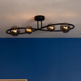 Pagazzi Lena 4-Light Semi-Flush Ceiling Light - Black