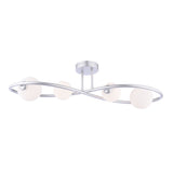 Pagazzi Lena 4 Light Matte Silver Semi Flush Ceiling Light