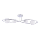 Pagazzi Lena 4 Light Matte Silver Semi Flush Ceiling Light