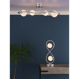 Pagazzi Lena 4 Light Matte Silver Semi Flush Ceiling Light