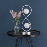 Pagazzi Lena 2 Light Matte Silver Table Lamp