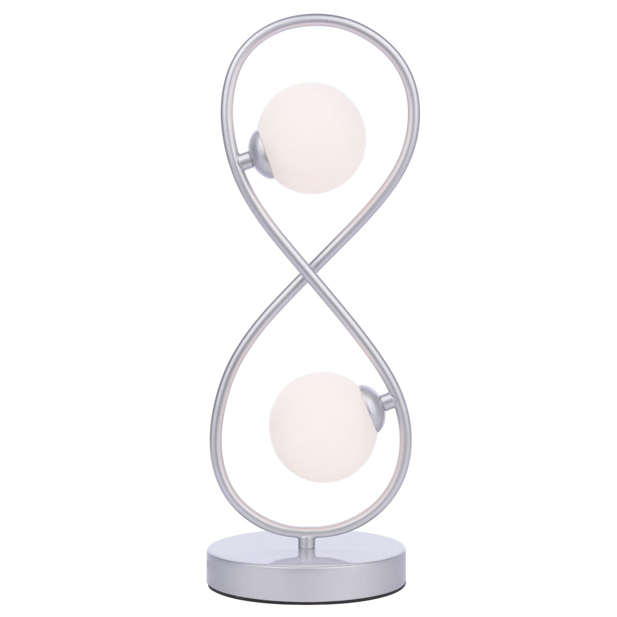 Pagazzi Lena 2 Light Matte Silver Table Lamp