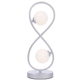 Pagazzi Lena 2 Light Matte Silver Table Lamp