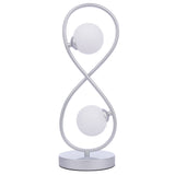 Pagazzi Lena 2 Light Matte Silver Table Lamp