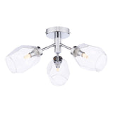 Pagazzi Leonie 3-Light Polished Chrome Semi-Flush Ceiling Light