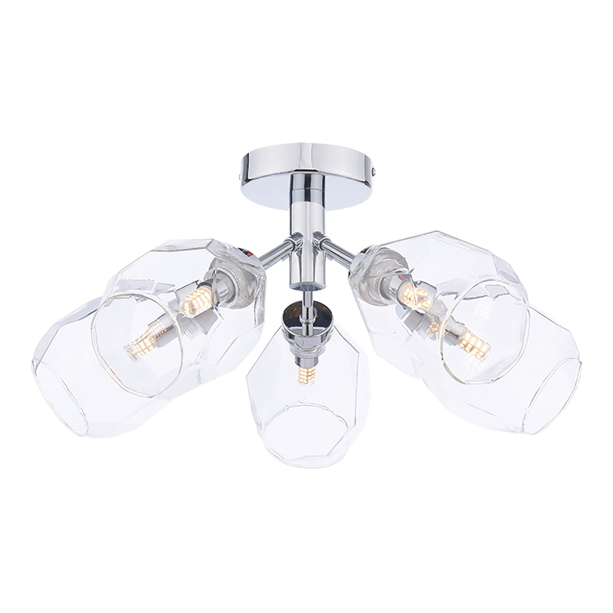 Pagazzi Leonie 5-Light Polished Chrome Semi-Flush Ceiling Light