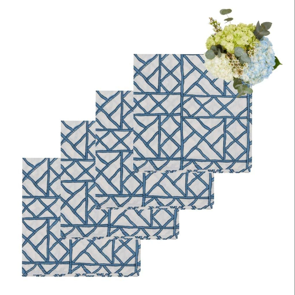 Casa by Josephine Jenno Lily’s Blue Bamboo Breeze Napkins - Set of 4