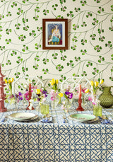 Casa by Josephine Jenno Lily’s Blue Bamboo Breeze Tablecloth