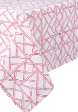 Lily's Pink Bamboo Lattice Tablecloth | Casa by Josephine Jenno