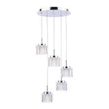 Pagazzi Leonie 3-Light Polished Chrome Semi-Flush Ceiling Light