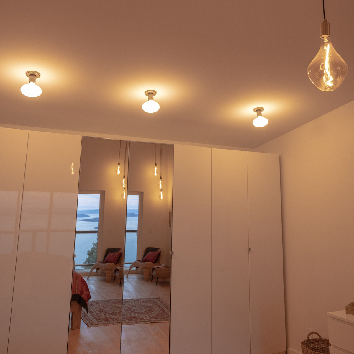 Tala Lochan Wall Light in Graphite Oval Dim to Warm