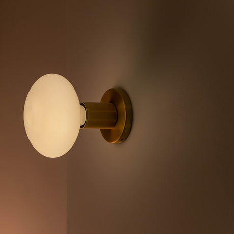 Tala Lochan Wall Light in Brass Oval Dim to Warm