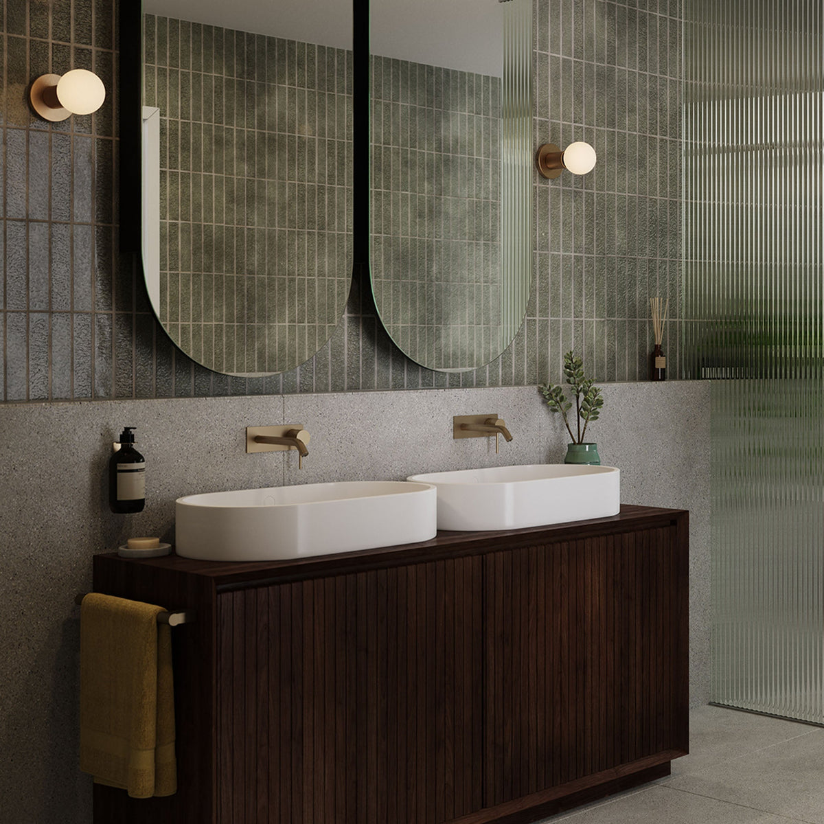 Tala Lochan Wall Light in Brass
