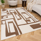 The Rugs Loft Abstract Brown Rug