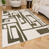 The Rugs Loft Abstract Green Rug