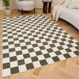 The Rugs Loft Checkerboard Green Rug