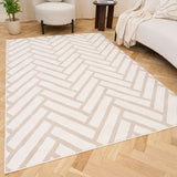 The Rugs Loft Chevron Beige Rug